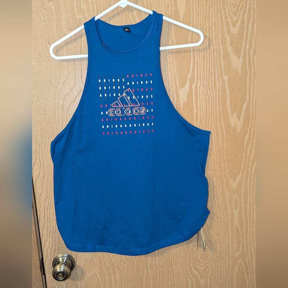 Adidas Royal Blue  Racerback Tank Women's Large  NWT